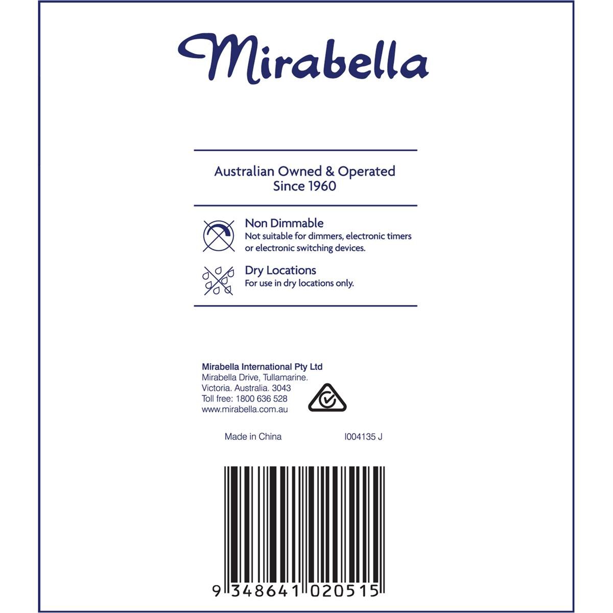 Mirabella LED GU10 5.5W 500lm Warm White Light Globe 4 pack