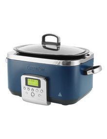 Elite Slow Cooker 6L Oxford Blue PFAS-free coating in Oxford Blue