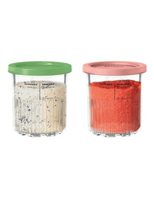 Creami Deluxe Tubs & Lids XSKDLVRLDANZ 700ml in Lime Green/Pink