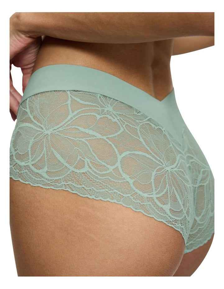 Body Make Up Illusion Lace Shorts in Green