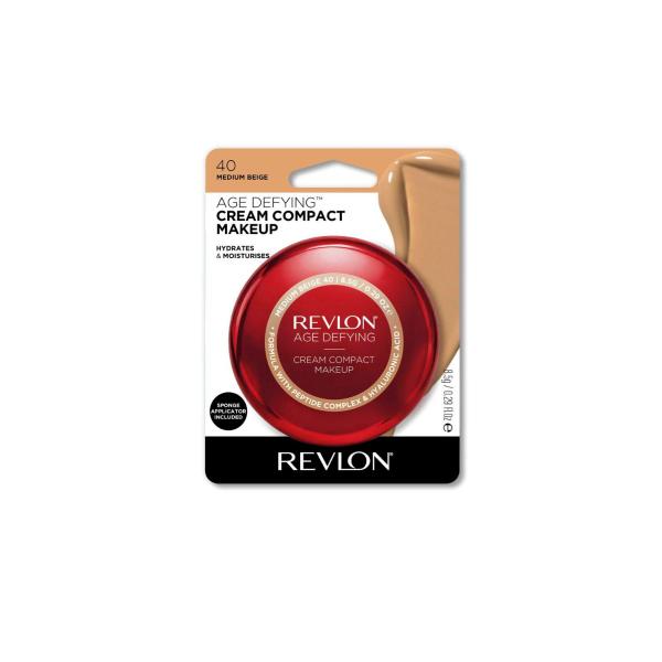 REVLON AGE DEFYING CREAM COMPACT MAKEUP MEDIUM BEIGE 8.5GRAM