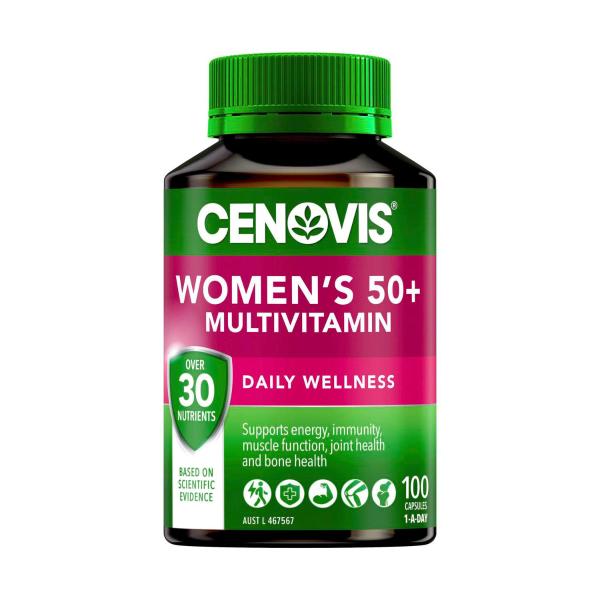 CENOVIS WOMEN'S 50+ MULTIVITAMIN CAPSULES 100PK
