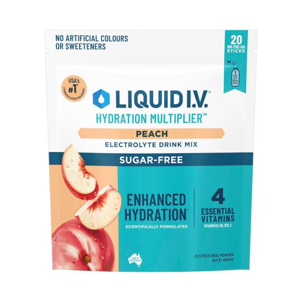 LIQUID IV SUGAR FREE PEACH 20PK