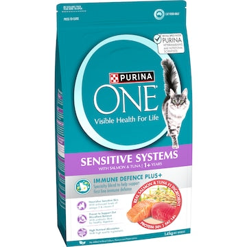 Purina One Sensitive Dry Cat Food Salmon & Tuna 1.4kg