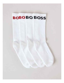 Logo Sports Crew Socks Pack Of 2 in White