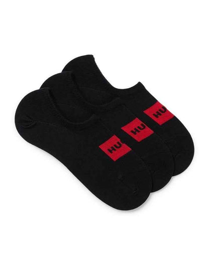 Logo Lowcut Sports Socks 3 Pack in Black