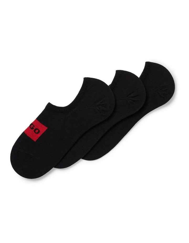 Logo Lowcut Sports Socks 3 Pack in Black