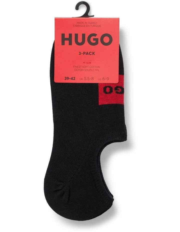 Logo Lowcut Sports Socks 3 Pack in Black