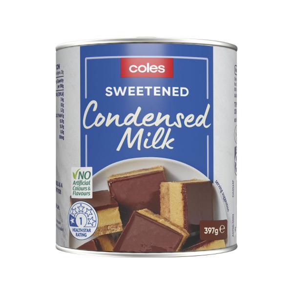 COLES SWEETENED CONDENSED MILK 397G