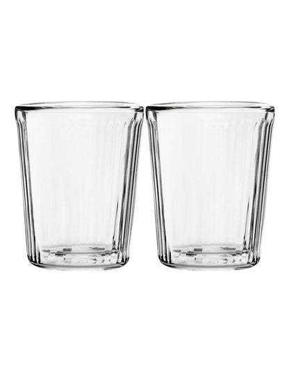 Blend Stripey Double Wall Cup 80ml Set 2 Gift Boxed in Clear