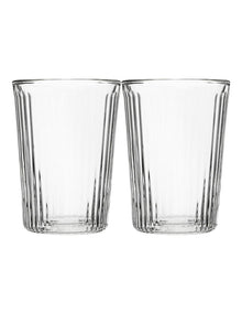 Blend Stripey Double Wall Cup 250ml 2 Set Gift Boxed in Clear