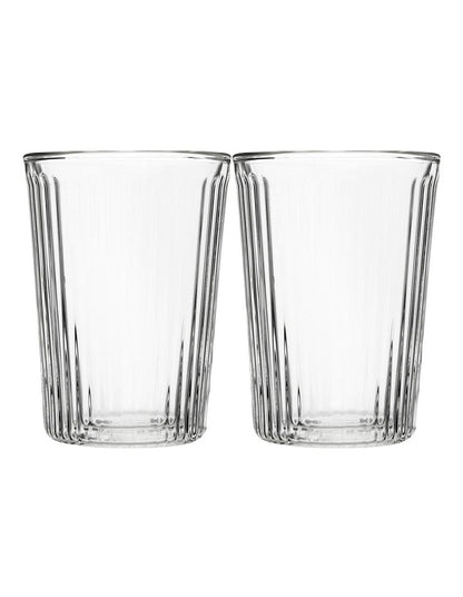 Blend Stripey Double Wall Cup 250ml 2 Set Gift Boxed in Clear