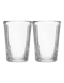Blend Stripey Double Wall Cup 250ml 2 Set Gift Boxed in Clear