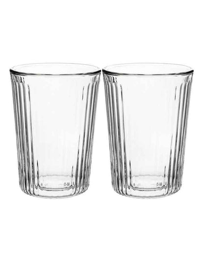 Blend Stripey Double Wall Cup 250ml 2 Set Gift Boxed in Clear