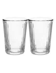 Blend Stripey Double Wall Cup 250ml 2 Set Gift Boxed in Clear