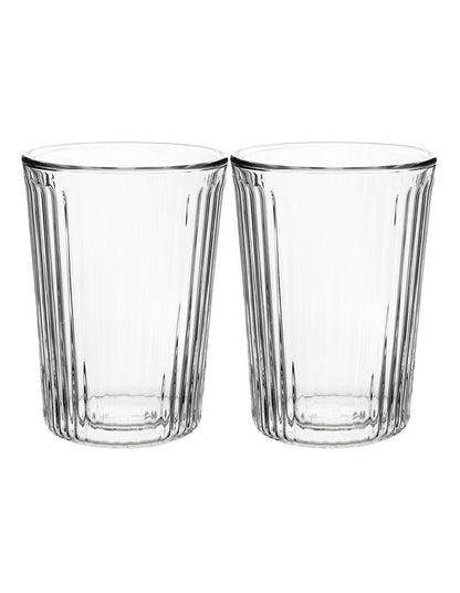 Blend Stripey Double Wall Cup 250ml 2 Set Gift Boxed in Clear