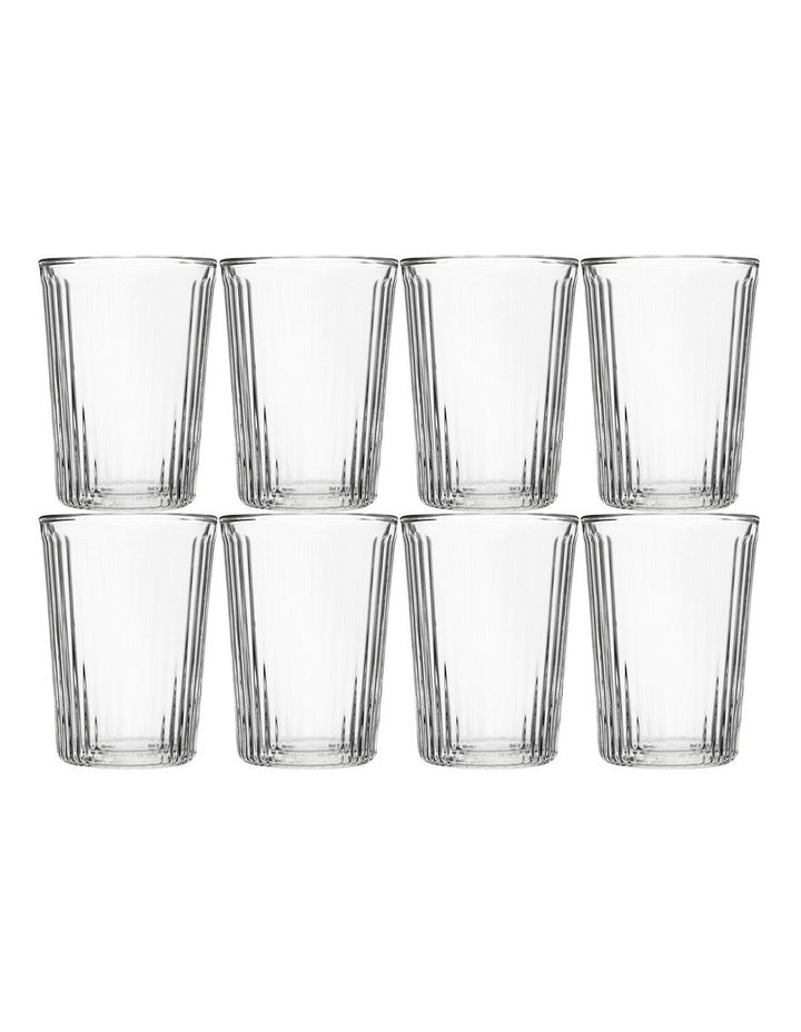 Blend Stripey Double Wall Cup 250ml 8 Set Gift Boxed in Clear