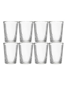 Blend Stripey Double Wall Cup 250ml 8 Set Gift Boxed in Clear