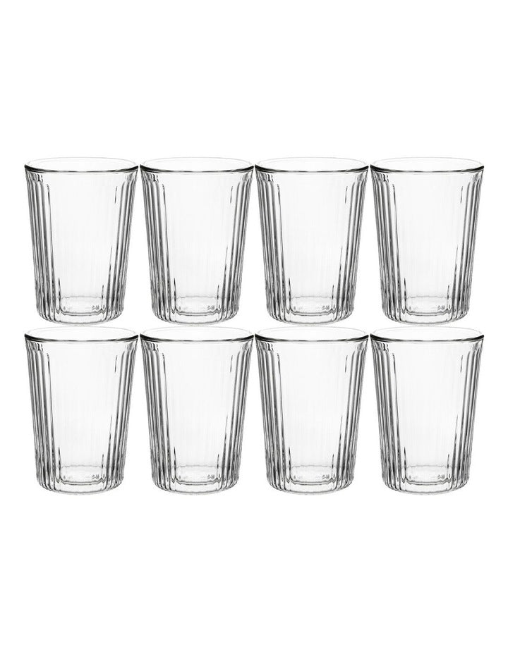 Blend Stripey Double Wall Cup 250ml 8 Set Gift Boxed in Clear