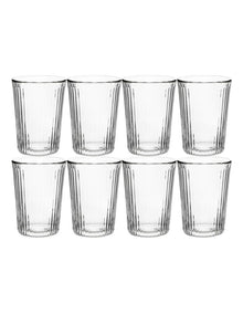 Blend Stripey Double Wall Cup 250ml 8 Set Gift Boxed in Clear