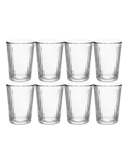 Blend Stripey Double Wall Cup 250ml 8 Set Gift Boxed in Clear