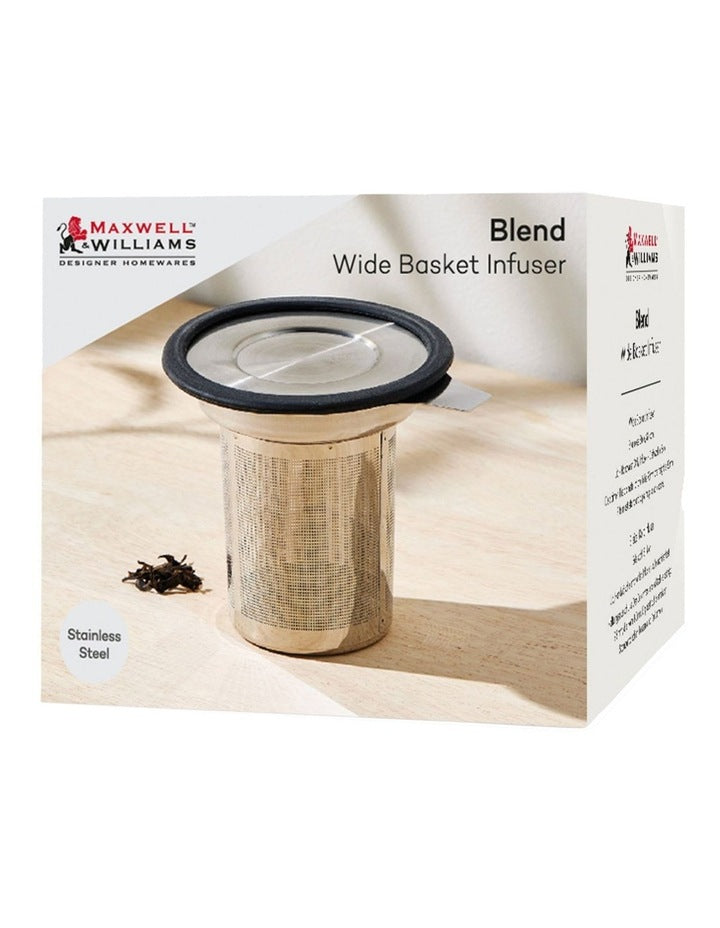 Blend Wide Basket Infuser Stainless Steel Gift Boxed CDU of 12 in Silver