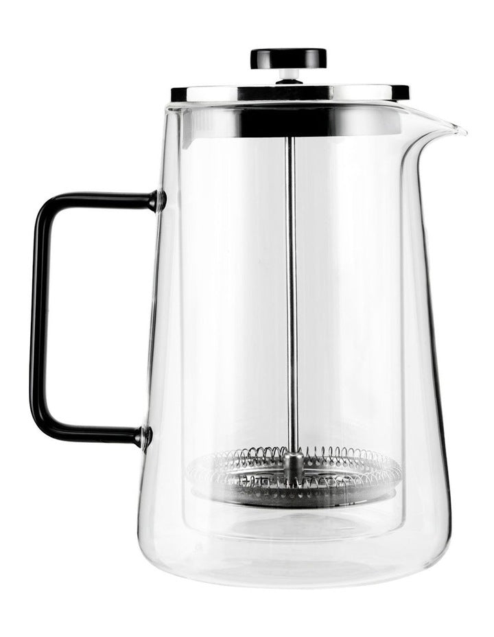 Blend Noir Double Wall Plunger 1L Gift Boxed in Clear