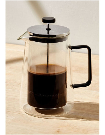Blend Noir Double Wall Plunger 1L Gift Boxed in Clear