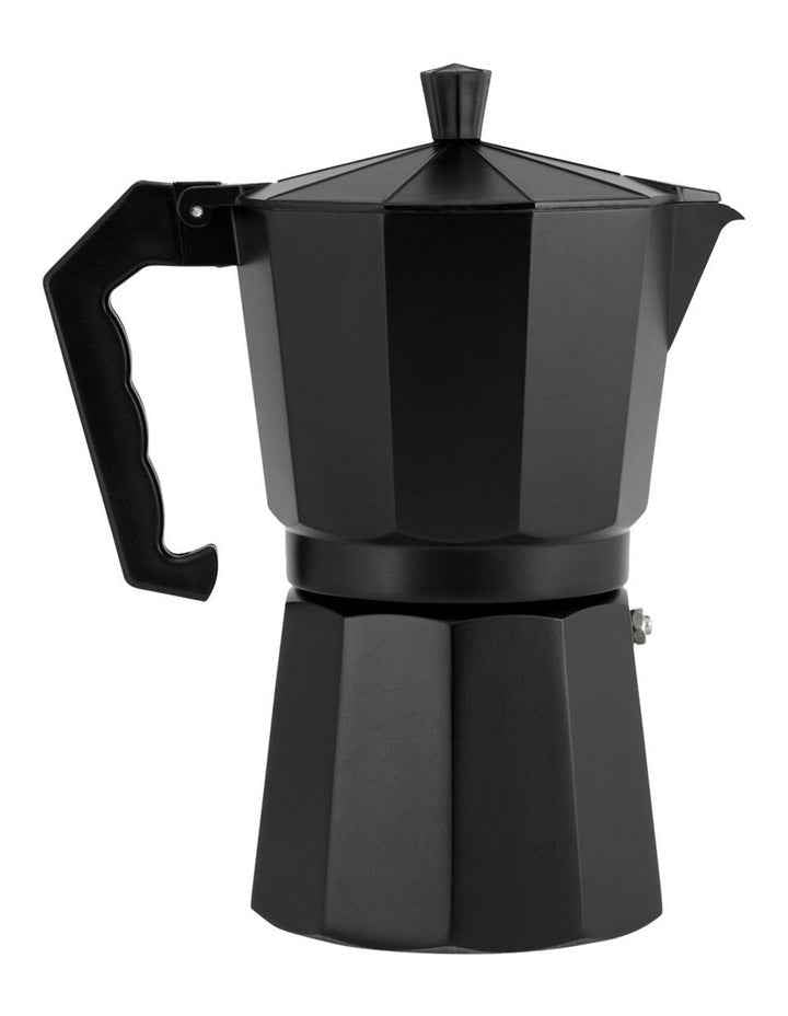 Blend Traditional Stovetop Espresso Maker 6cup Black Gift Boxed