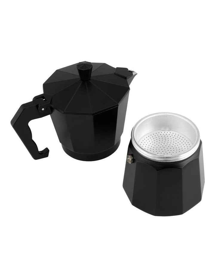 Blend Traditional Stovetop Espresso Maker 6cup Black Gift Boxed