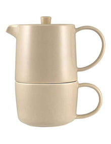 Cafe Life Tea for One With Infuser 450ml Gift Boxed in Sand