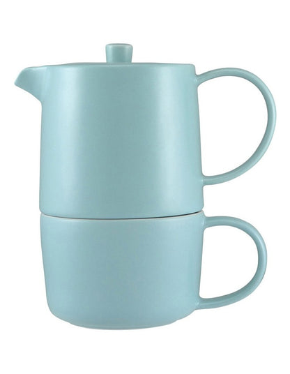 Cafe Life Tea for One With Infuser 450ml Gift Boxed in Cloud