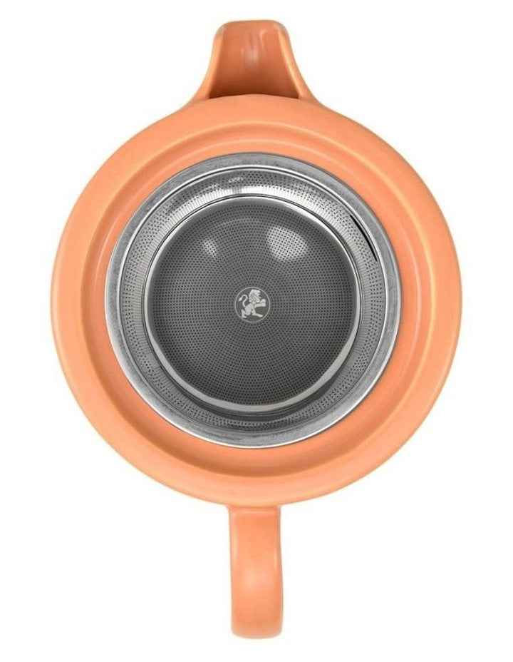 Cafe Life Teapot With Infuser 500ml Gift Boxed in Apricot