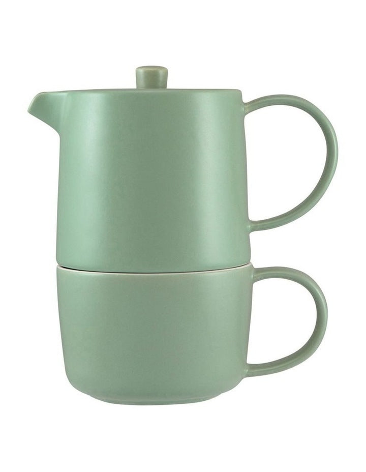 Cafe Life Tea for One With Infuser 450ml Gift Boxed in Seafoam