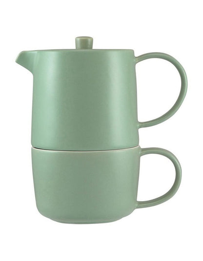 Cafe Life Tea for One With Infuser 450ml Gift Boxed in Seafoam