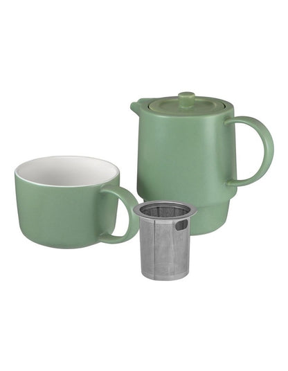Cafe Life Tea for One With Infuser 450ml Gift Boxed in Seafoam