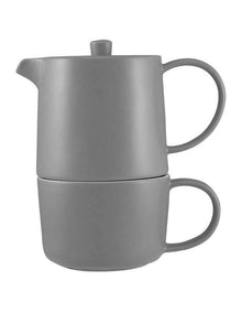Cafe Life Tea for One With Infuser 450ml Gift Boxed in Grey