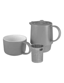 Cafe Life Tea for One With Infuser 450ml Gift Boxed in Grey