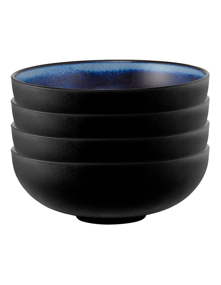 Caviar Midnight Coupe Bowl 15.5x6cm in Black/Blue