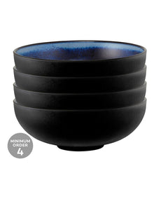 Caviar Midnight Coupe Bowl 15.5x6cm in Black/Blue