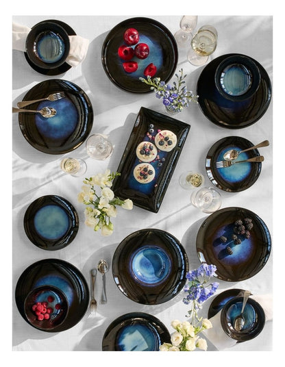 Caviar Midnight Noodle Bowl 20x10cm in Black/Blue