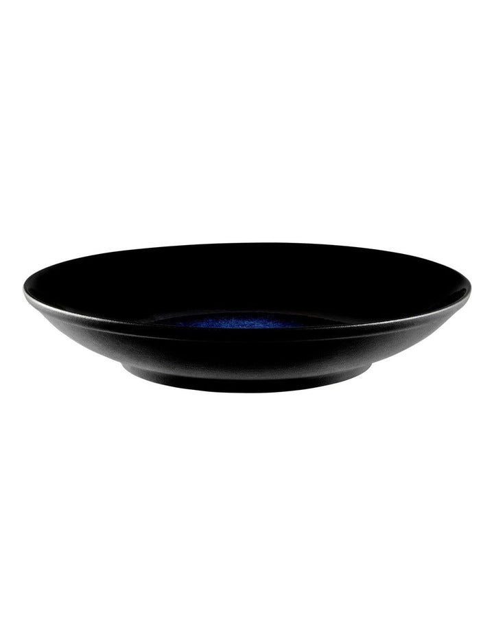 Caviar Midnight Footed Bowl 25x4.5cm in Black/Blue