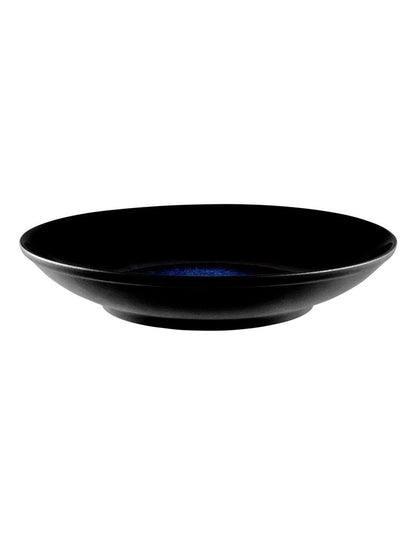 Caviar Midnight Footed Bowl 25x4.5cm in Black/Blue