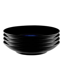 Caviar Midnight Footed Bowl 25x4.5cm in Black/Blue