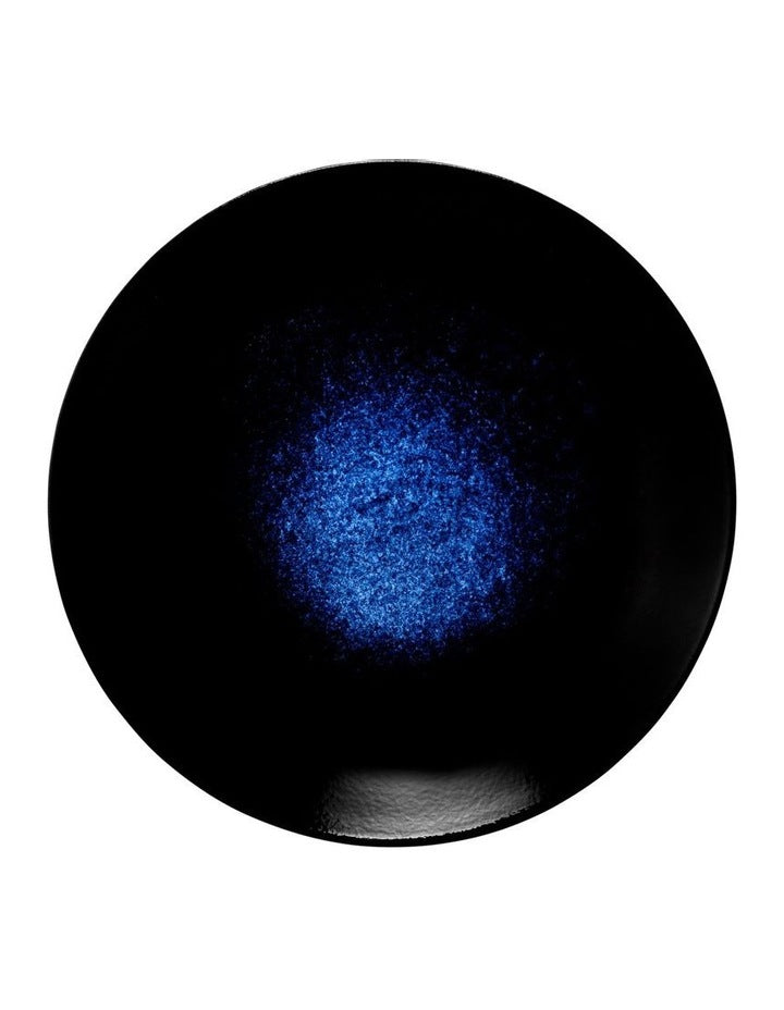 Caviar Midnight Footed Bowl 25x4.5cm in Black/Blue
