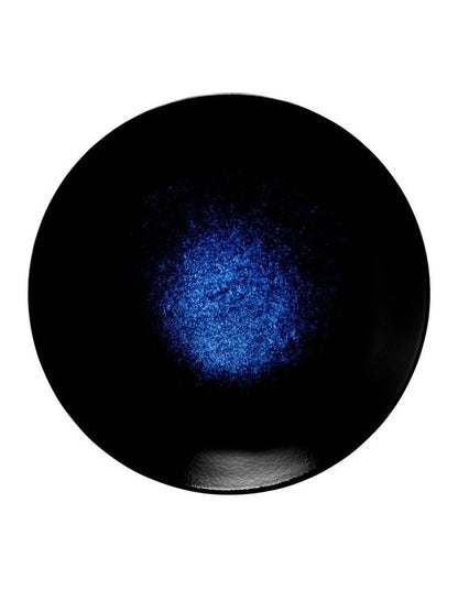 Caviar Midnight Footed Bowl 25x4.5cm in Black/Blue