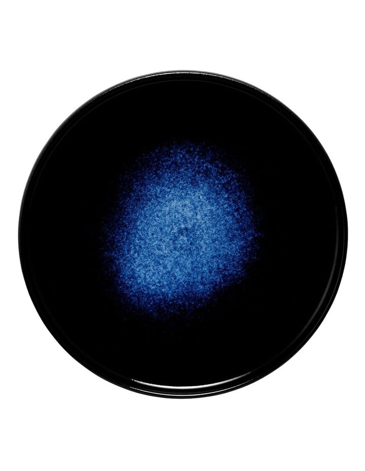 Caviar Midnight High Rim Plate 21cm in Black/Blue
