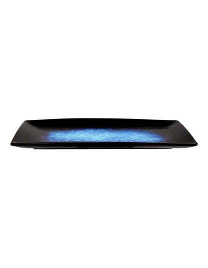 Caviar Midnight Rectangular Platter 34.5x19.5cm in Black/Blue