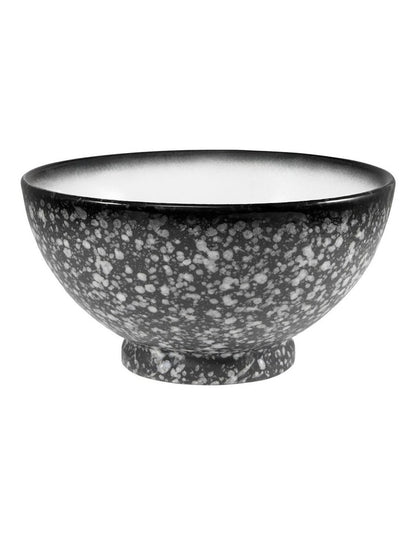 Caviar Granite Noodle Bowl 17x9cm in Black/White