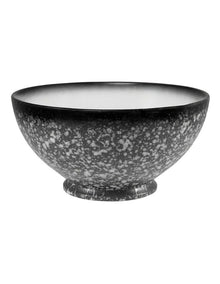 Caviar Granite Noodle Bowl 20x10cm in Black/White